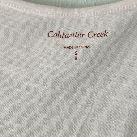 Coldwater Creek Sheer Polka Dot Tulle Tiered Ruffle SleevelessTop Tank Small/8 - Picture 2 of 6